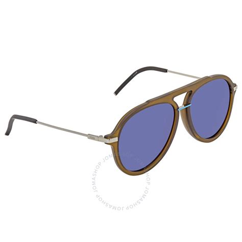 Fendi Fantastic Blue Pilot Men's Sunglasses FF 